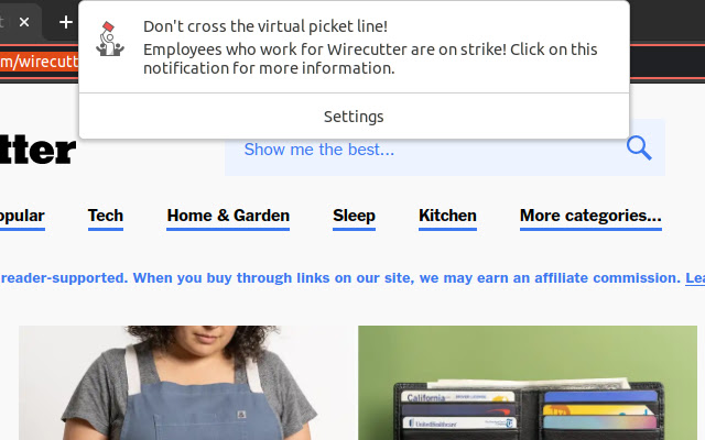 Picket Line Notifier  from Chrome web store to be run with OffiDocs Chromium online
