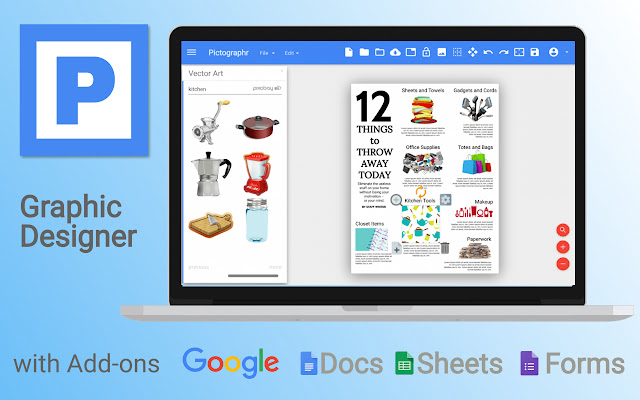 Pictographr Graphic Designer for Drive  from Chrome web store to be run with OffiDocs Chromium online