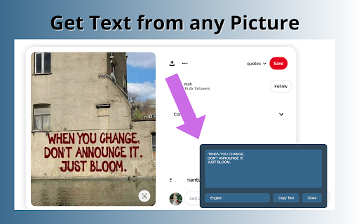 Pic to Text  from Chrome web store to be run with OffiDocs Chromium online