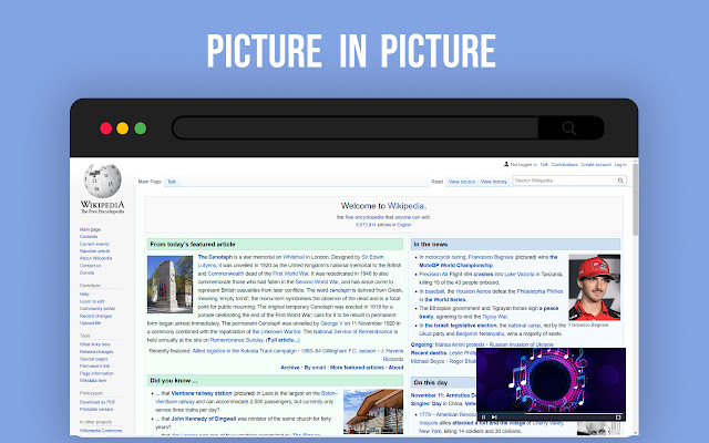 Picture in Picture Extension  from Chrome web store to be run with OffiDocs Chromium online