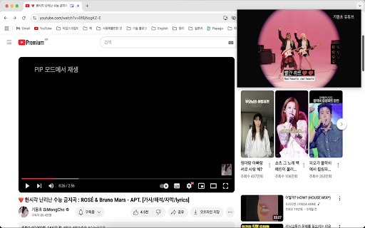 Picture in Picture From Korea  from Chrome web store to be run with OffiDocs Chromium online