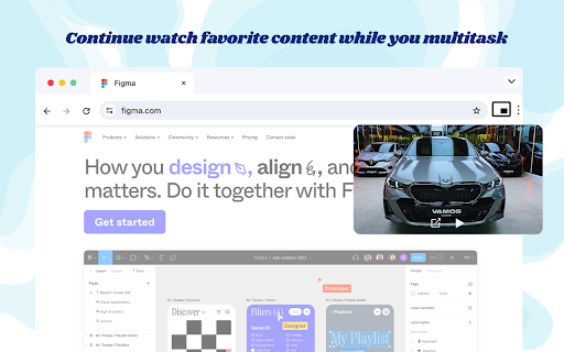 Picture in Picture Mini Video Player  from Chrome web store to be run with OffiDocs Chromium online