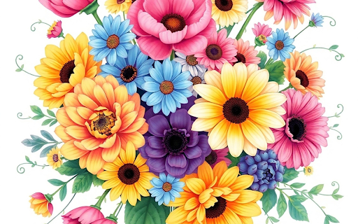 pictures of beautiful flowers  from Chrome web store to be run with OffiDocs Chromium online