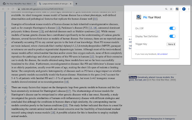 Pic Your Word  from Chrome web store to be run with OffiDocs Chromium online