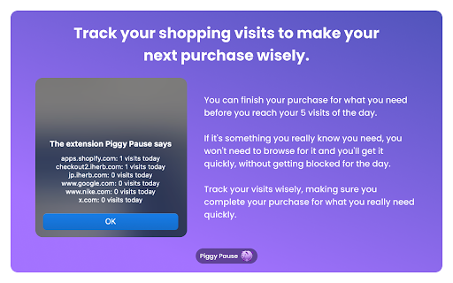 Piggy Pause  from Chrome web store to be run with OffiDocs Chromium online