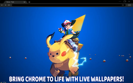 Pikachu Ash Ketchum Live Wallpaper  from Chrome web store to be run with OffiDocs Chromium online