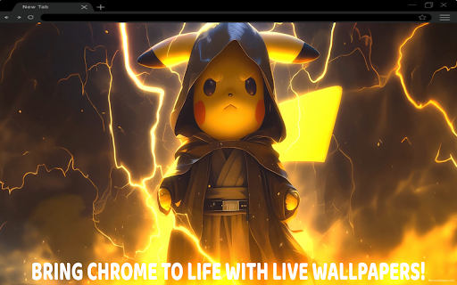 Pikachu with a Cape Live Wallpaper  from Chrome web store to be run with OffiDocs Chromium online