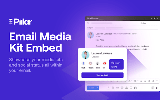 Pillar Embed Media Kit or Talent Roster from Chrome web store to be run with OffiDocs Chromium online Pillar Embed Media Kit or Talent Roster from Chrome web store to be run with OffiDocs Chromium online