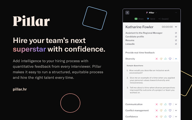 Pillar Interview Assistant  from Chrome web store to be run with OffiDocs Chromium online