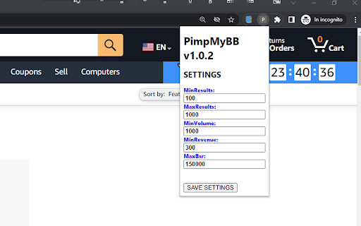PimpMyBB  from Chrome web store to be run with OffiDocs Chromium online