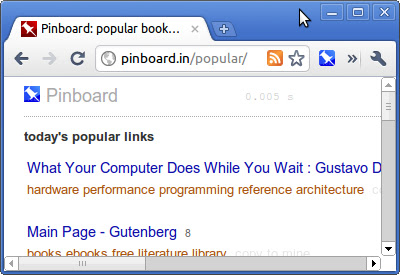 Pinboard.in Save a Bookmark button  from Chrome web store to be run with OffiDocs Chromium online
