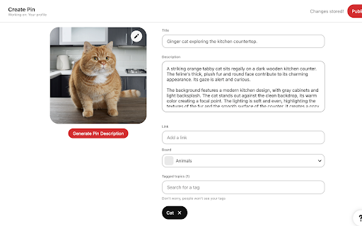 Pin Caption Generator  from Chrome web store to be run with OffiDocs Chromium online