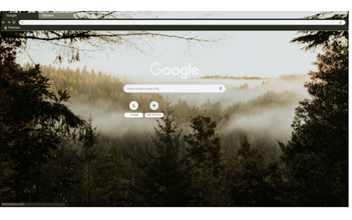Pine trees and fog  from Chrome web store to be run with OffiDocs Chromium online