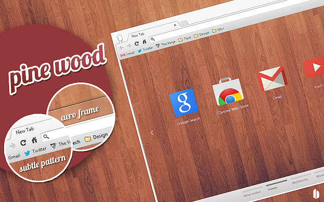 Pine Wood Theme  from Chrome web store to be run with OffiDocs Chromium online