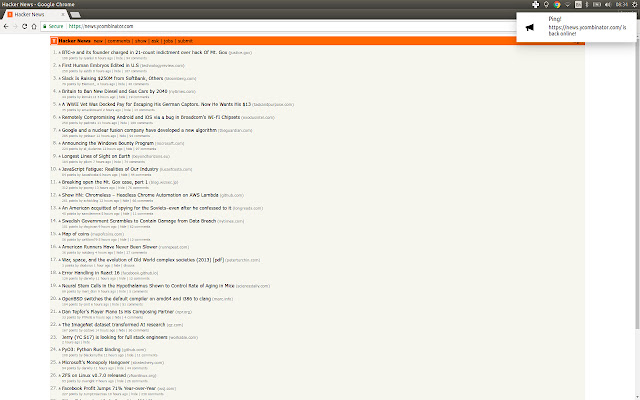 Ping Me  from Chrome web store to be run with OffiDocs Chromium online