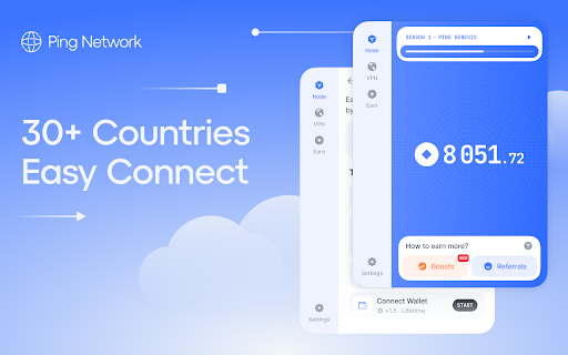 Ping Network VPN  from Chrome web store to be run with OffiDocs Chromium online