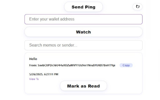 Ping That Wallet from Chrome web store to be run with OffiDocs Chromium online Ping That Wallet from Chrome web store to be run with OffiDocs Chromium online