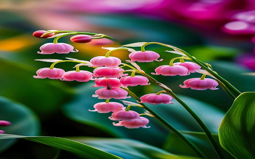 Pink bell flower wallpaper  from Chrome web store to be run with OffiDocs Chromium online