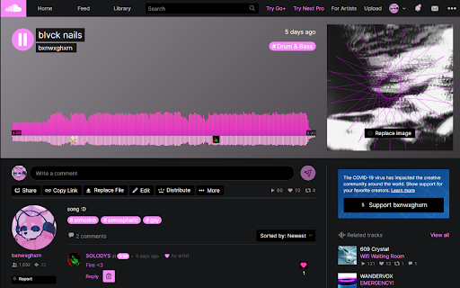 PinkCloud  from Chrome web store to be run with OffiDocs Chromium online