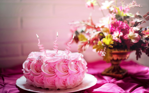 Pink Flower Cake  from Chrome web store to be run with OffiDocs Chromium online