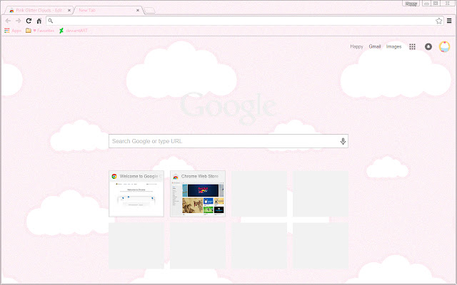 Pink Glitter Clouds  from Chrome web store to be run with OffiDocs Chromium online