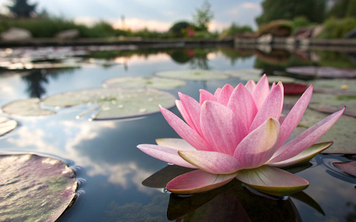 Pink Lotus Blossom  from Chrome web store to be run with OffiDocs Chromium online