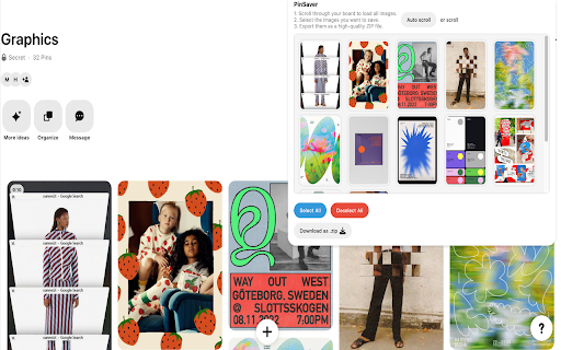 PinSaver  from Chrome web store to be run with OffiDocs Chromium online