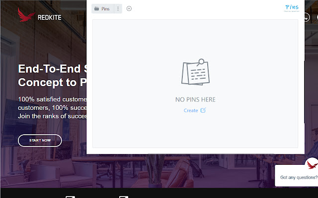 Pins Once pin, never lost  from Chrome web store to be run with OffiDocs Chromium online