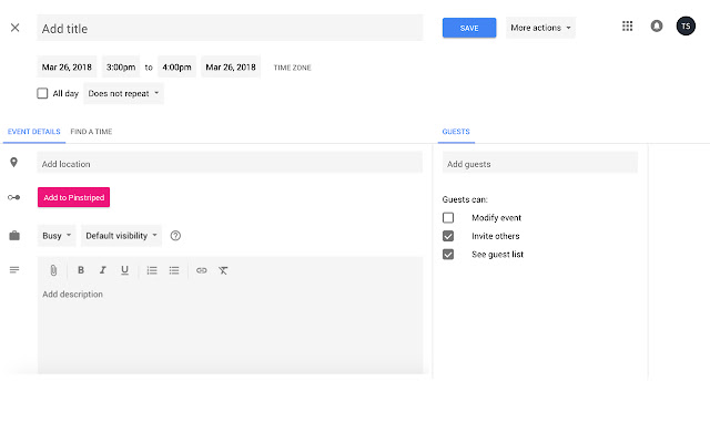 Pinstriped meeting  from Chrome web store to be run with OffiDocs Chromium online