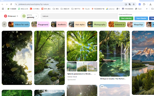 Pinterest Image Scraper Downloader  from Chrome web store to be run with OffiDocs Chromium online