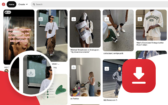 Pinterest video downloader  from Chrome web store to be run with OffiDocs Chromium online