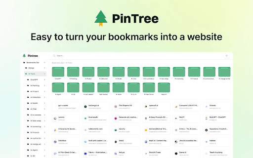 Pintree Bookmarks Exporter  from Chrome web store to be run with OffiDocs Chromium online