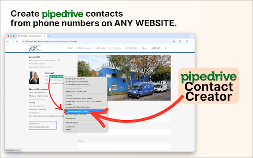 Pipedrive Contact Creator  from Chrome web store to be run with OffiDocs Chromium online