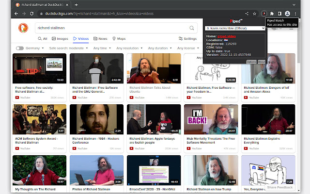 Piped Watch  from Chrome web store to be run with OffiDocs Chromium online