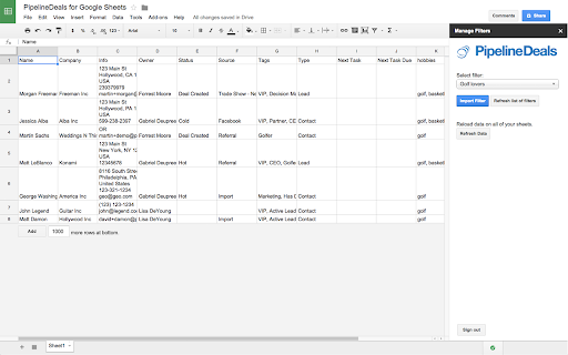 PipelineDeals Data Importer  from Chrome web store to be run with OffiDocs Chromium online
