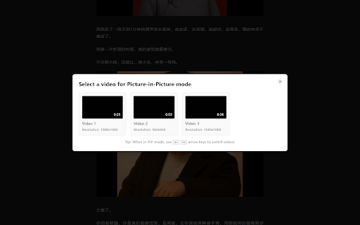 Pip Helper Picture in Picture Assistant  from Chrome web store to be run with OffiDocs Chromium online