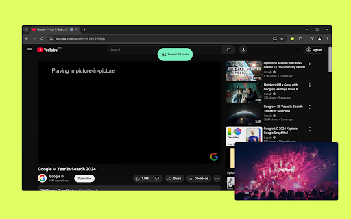 PIPX Take Control of Picture in Picture, Automatically  from Chrome web store to be run with OffiDocs Chromium online