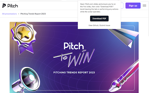 Pitch.com PDF Downloader  from Chrome web store to be run with OffiDocs Chromium online