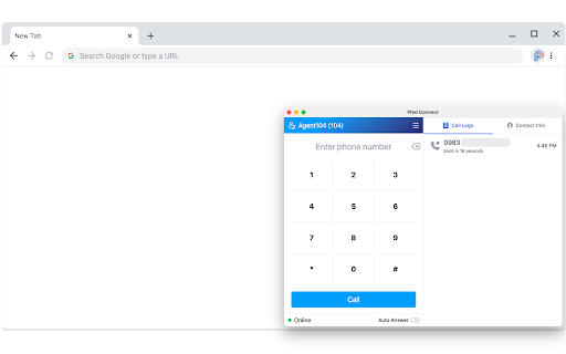 Pitel Connect  from Chrome web store to be run with OffiDocs Chromium online