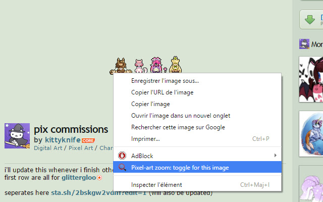 Pixel art zoom  from Chrome web store to be run with OffiDocs Chromium online