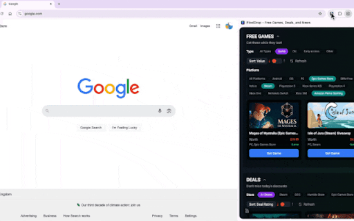 PixelDrop Sidebar Edition  from Chrome web store to be run with OffiDocs Chromium online