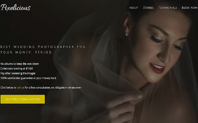 Pixelicious Montreal Wedding Photography  from Chrome web store to be run with OffiDocs Chromium online