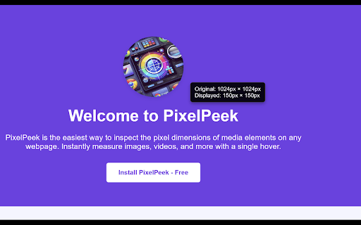 PixelPeek  from Chrome web store to be run with OffiDocs Chromium online