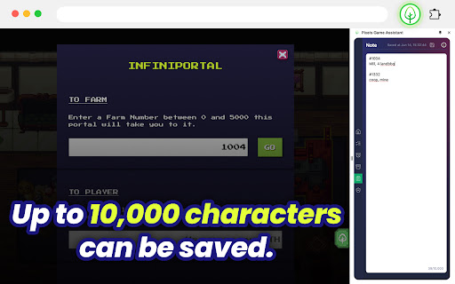 Pixels Game Assistant  from Chrome web store to be run with OffiDocs Chromium online