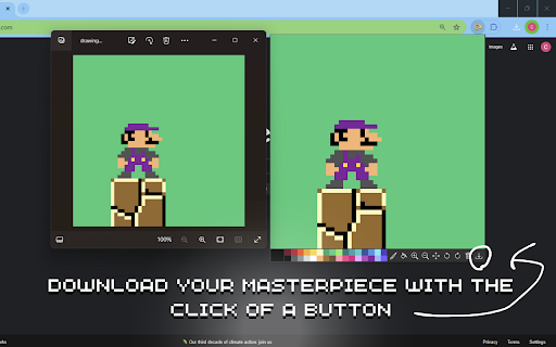 Pixel Studio  from Chrome web store to be run with OffiDocs Chromium online