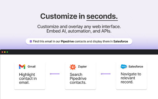 PixieBrix  from Chrome web store to be run with OffiDocs Chromium online