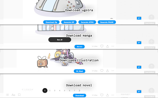Pixiv Toolkit  from Chrome web store to be run with OffiDocs Chromium online