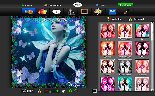 piZap Photo Editor  from Chrome web store to be run with OffiDocs Chromium online