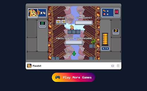 PizzaFall Game Dive into a Delicious Arcade Adventure!  from Chrome web store to be run with OffiDocs Chromium online