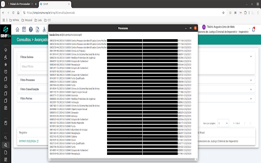 Pje  from Chrome web store to be run with OffiDocs Chromium online